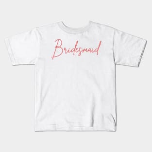 Bridesmaid Rose Script Kids T-Shirt